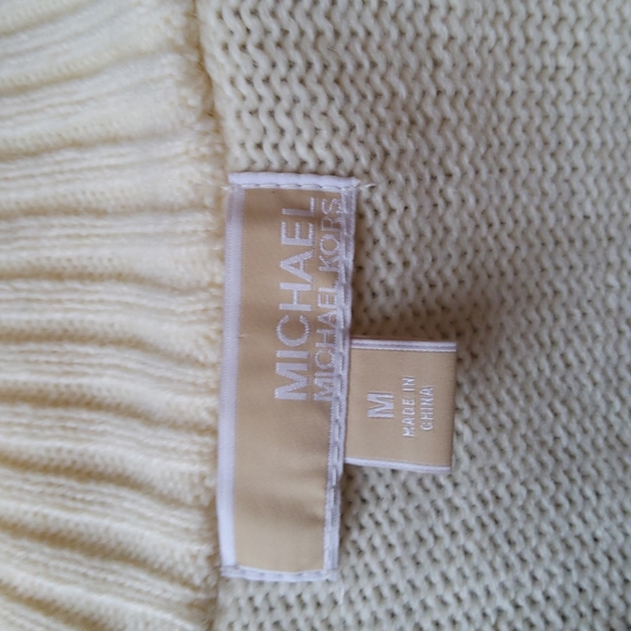 Michael Kors Fur Sweater Brass Snap Vest - Picture 6 of 7